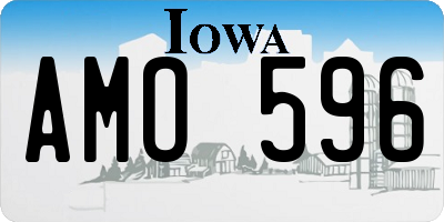 IA license plate AMO596
