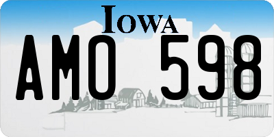 IA license plate AMO598