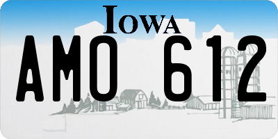 IA license plate AMO612