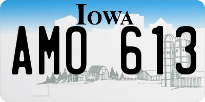 IA license plate AMO613