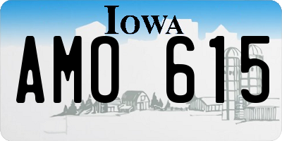 IA license plate AMO615