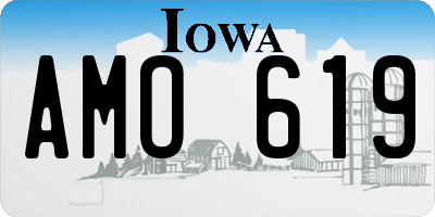 IA license plate AMO619