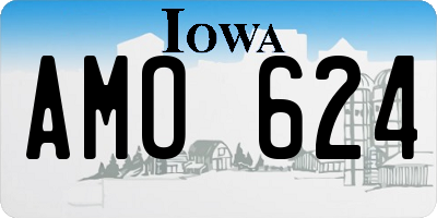 IA license plate AMO624
