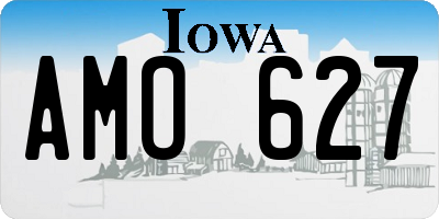 IA license plate AMO627