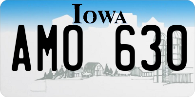 IA license plate AMO630