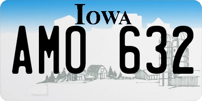 IA license plate AMO632