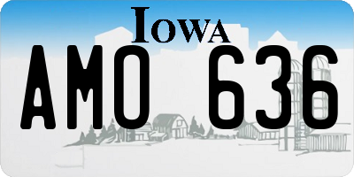 IA license plate AMO636