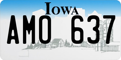 IA license plate AMO637