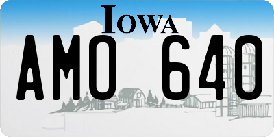 IA license plate AMO640