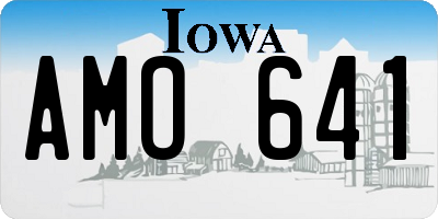 IA license plate AMO641