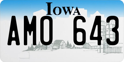 IA license plate AMO643