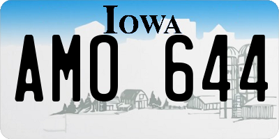IA license plate AMO644