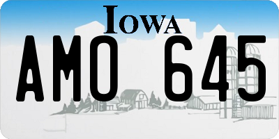 IA license plate AMO645