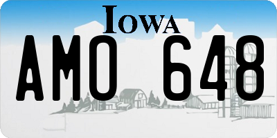 IA license plate AMO648