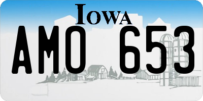 IA license plate AMO653