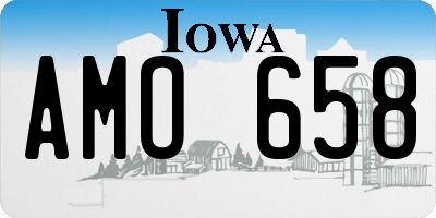 IA license plate AMO658