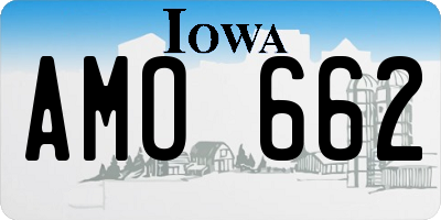 IA license plate AMO662