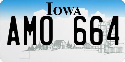 IA license plate AMO664