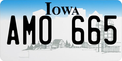IA license plate AMO665