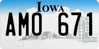IA license plate AMO671