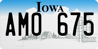 IA license plate AMO675