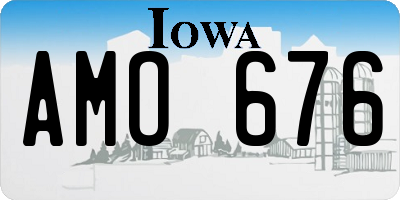 IA license plate AMO676