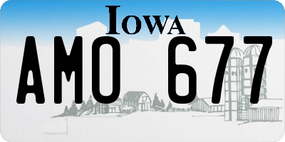 IA license plate AMO677