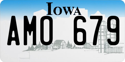 IA license plate AMO679