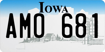 IA license plate AMO681