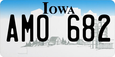 IA license plate AMO682