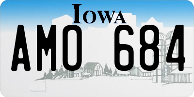 IA license plate AMO684