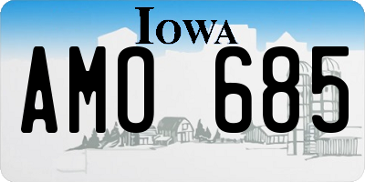 IA license plate AMO685