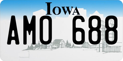 IA license plate AMO688