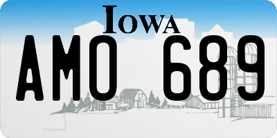 IA license plate AMO689