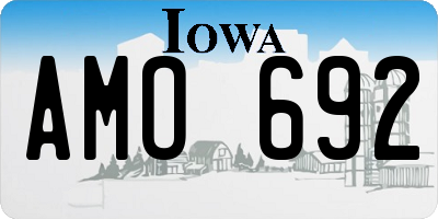 IA license plate AMO692
