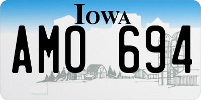 IA license plate AMO694