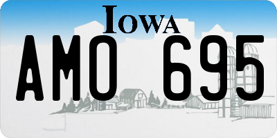 IA license plate AMO695