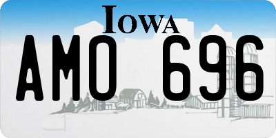 IA license plate AMO696