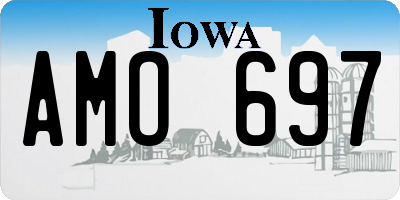 IA license plate AMO697