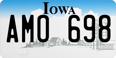 IA license plate AMO698