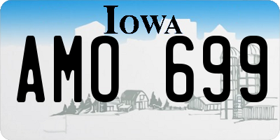 IA license plate AMO699