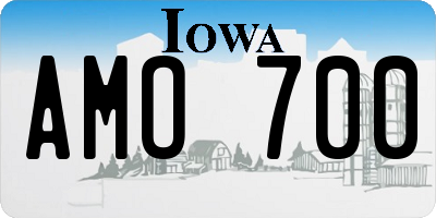 IA license plate AMO700