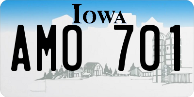 IA license plate AMO701