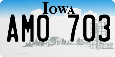 IA license plate AMO703