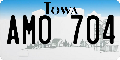 IA license plate AMO704
