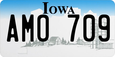 IA license plate AMO709