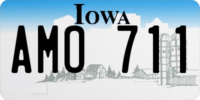IA license plate AMO711