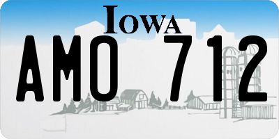 IA license plate AMO712