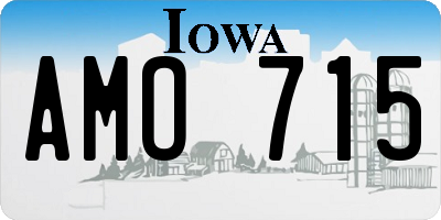 IA license plate AMO715