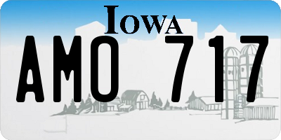 IA license plate AMO717